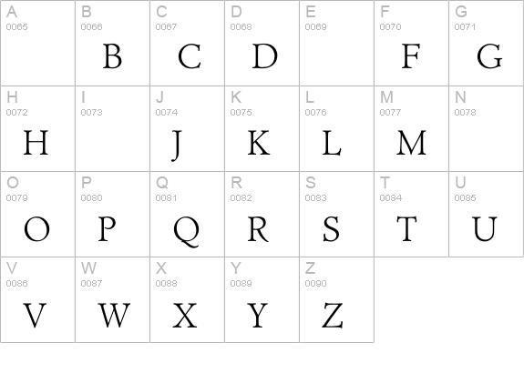 TCAdministerLight uppercase A-Z preview