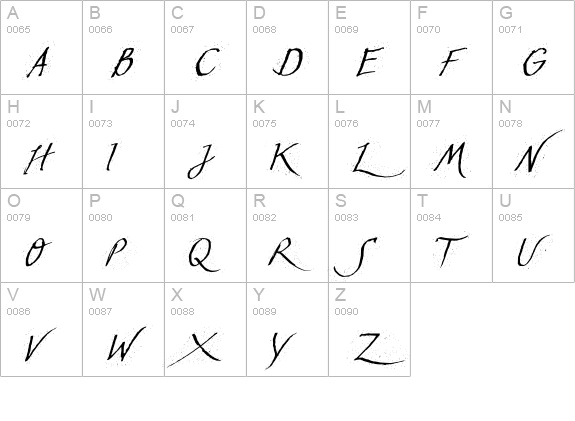 TCLescuelerascript uppercase A-Z preview