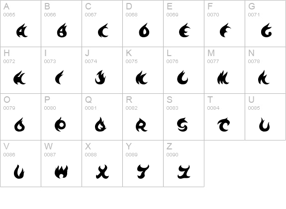 TE-7002 uppercase A-Z preview
