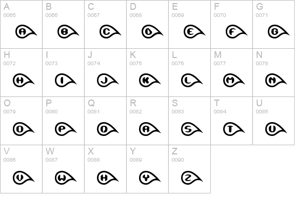 Tearful (BRK) uppercase A-Z preview