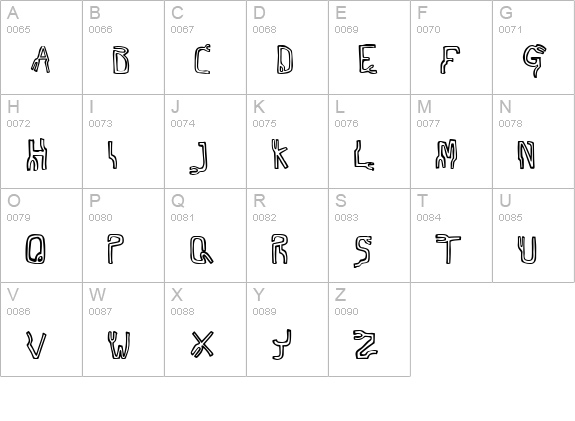 Technetium uppercase A-Z preview