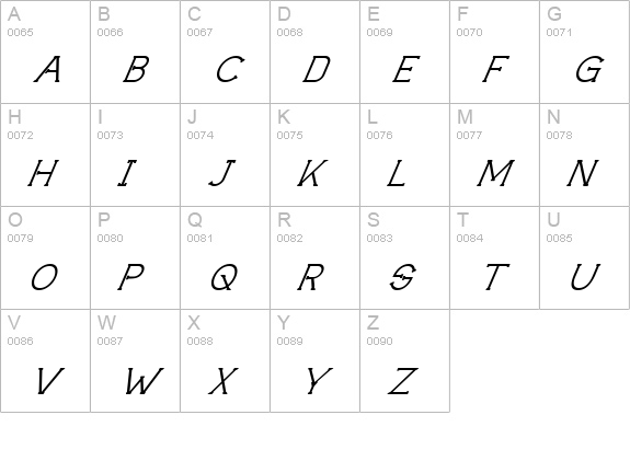 Technically Insane Superitalic uppercase A-Z preview