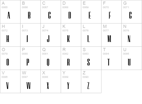 Technique uppercase A-Z preview