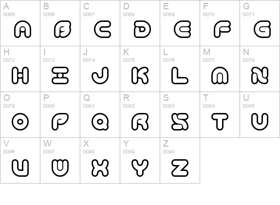 Technique OL BRK uppercase A-Z preview