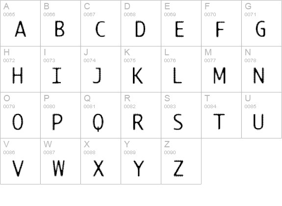 TECHNOIRE-ShockTreatment uppercase A-Z preview