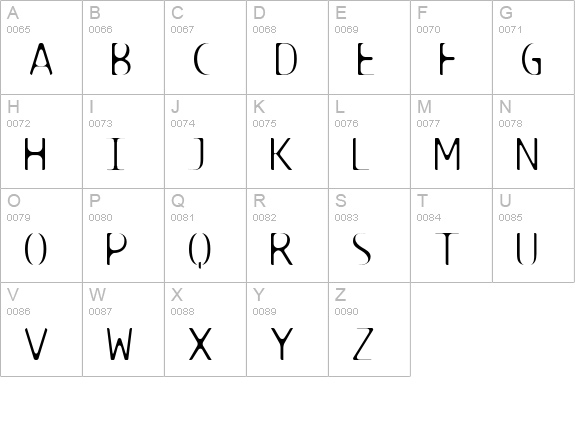 TECHNOIRE-Suture uppercase A-Z preview