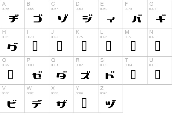 technopolish uppercase A-Z preview