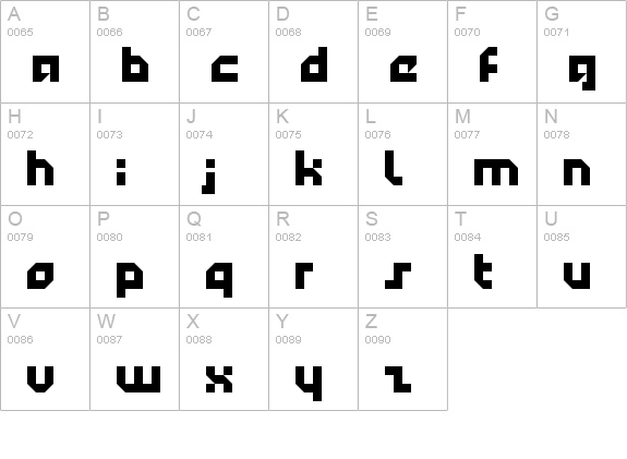 Technotot
 uppercase A-Z preview