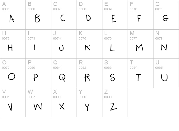 Teenage angst uppercase A-Z preview