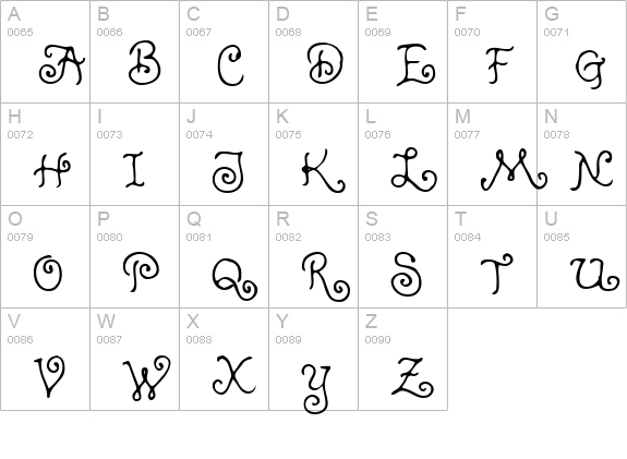 Teenage Girl 1 uppercase A-Z preview