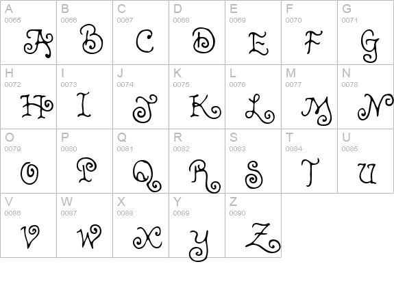 Teenage Girl 2 uppercase A-Z preview