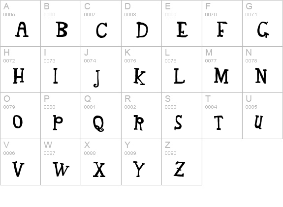 TEGEY uppercase A-Z preview