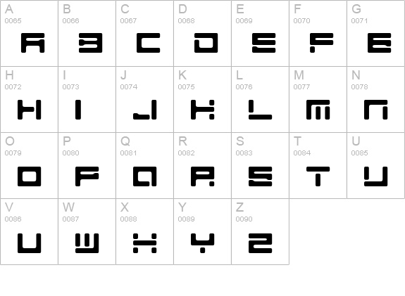 Teio uppercase A-Z preview