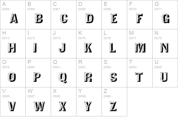 Tejaratchi Wd uppercase A-Z preview