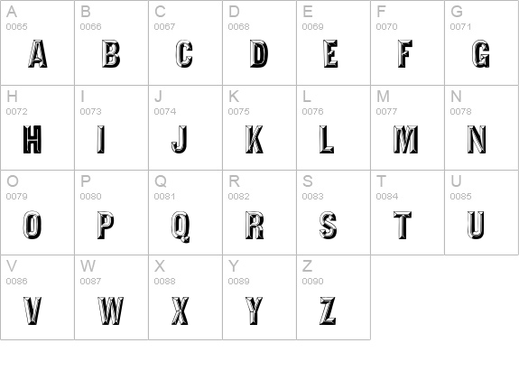 TejaratchiCaps uppercase A-Z preview