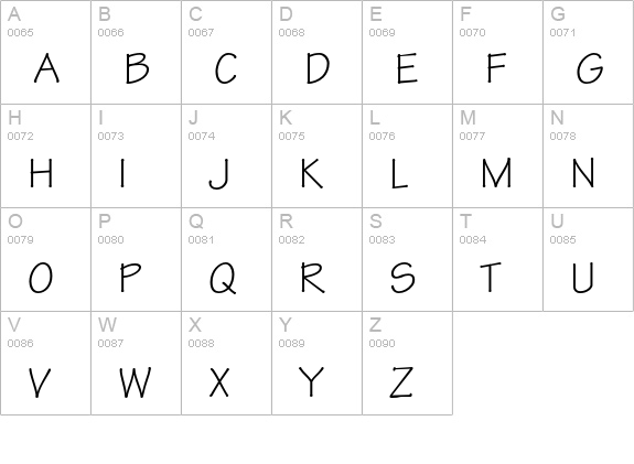 Tekton Pro uppercase A-Z preview