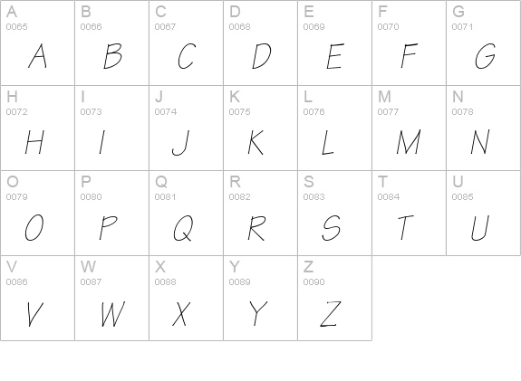 Tekton Pro Light Oblique uppercase A-Z preview
