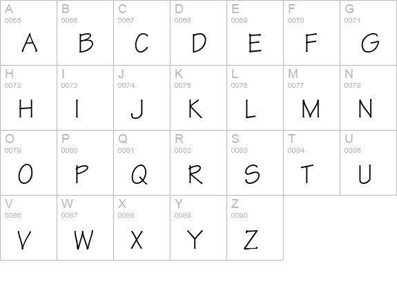 Tekton Regular uppercase A-Z preview