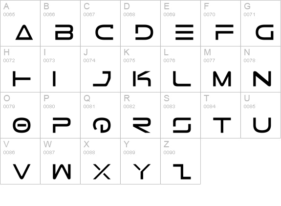 Tele-Marines uppercase A-Z preview