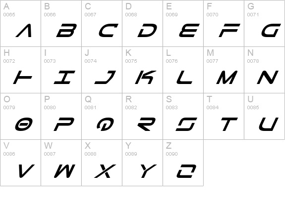 Tele-Marines Bold Italic uppercase A-Z preview