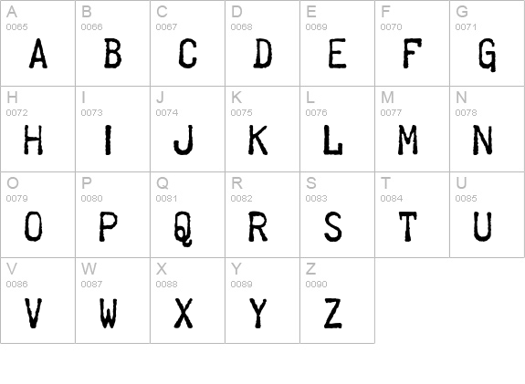Telegraphem uppercase A-Z preview