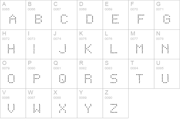 Telegraphic Light uppercase A-Z preview