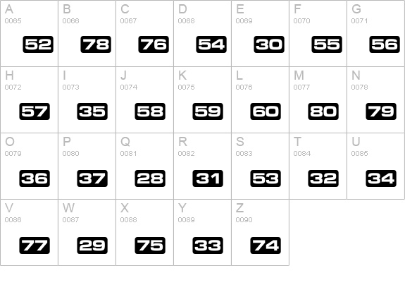 TelevisionP01 uppercase A-Z preview