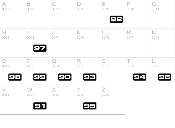 TelevisionP02 uppercase A-Z preview