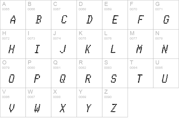 Telidon Ink Bold Italic uppercase A-Z preview