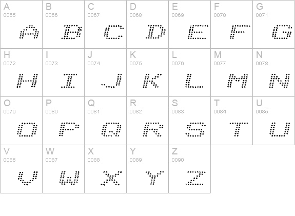 Telidon Ink Ex Italic uppercase A-Z preview