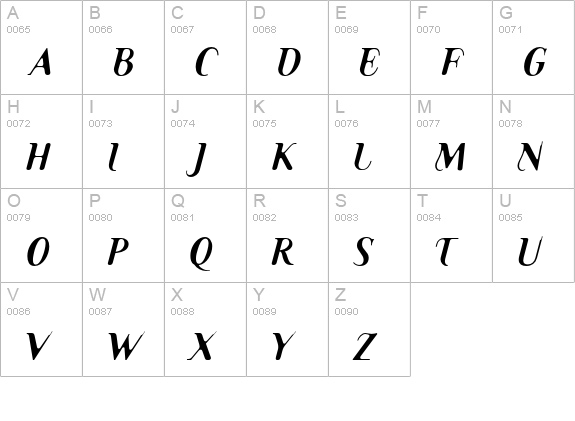 TemaCantante-BoldItalic uppercase A-Z preview