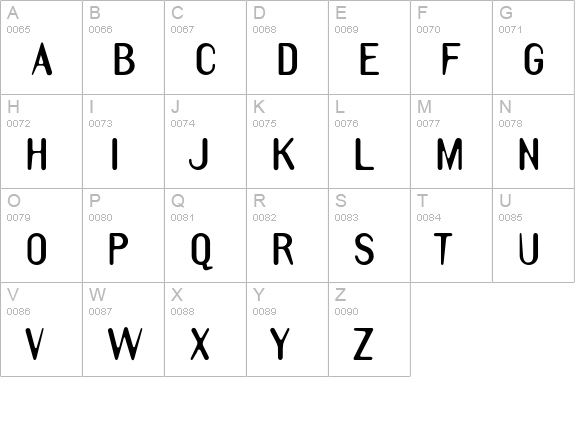 TemplateGothicBold uppercase A-Z preview