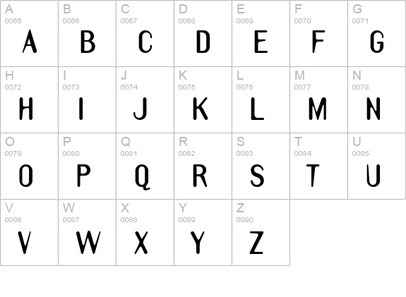 TemplateGothicBold Bold uppercase A-Z preview