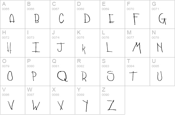 Temple uppercase A-Z preview