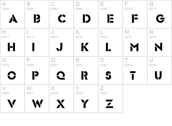 Templett Bold uppercase A-Z preview