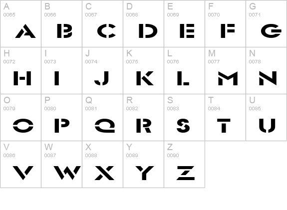Templett Extended Normal uppercase A-Z preview