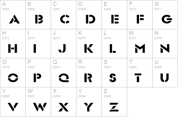 Templett Wide Bold uppercase A-Z preview