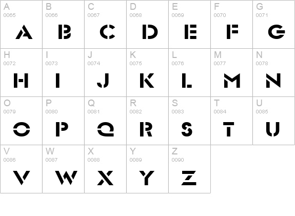 Templett Wide Normal uppercase A-Z preview