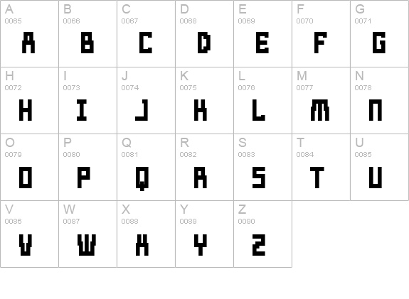 Templo Gordo uppercase A-Z preview