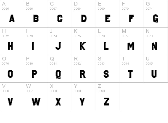 TenkoHaarstrich uppercase A-Z preview