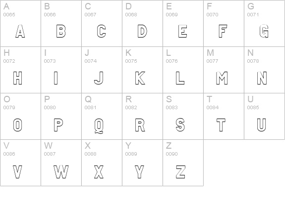 TenkoPleuelstange uppercase A-Z preview