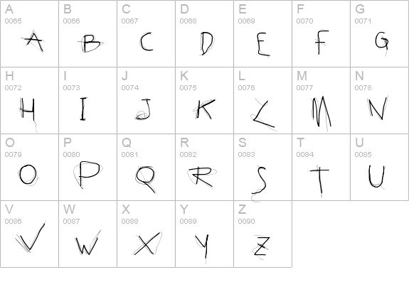 Tequila uppercase A-Z preview