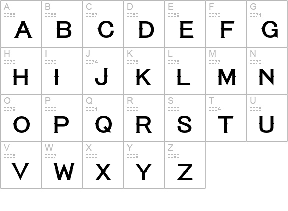 Tequila Sunrise Regular uppercase A-Z preview