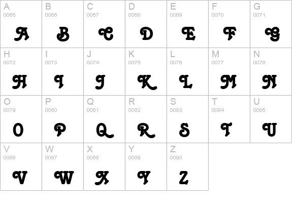 Terra Bold uppercase A-Z preview