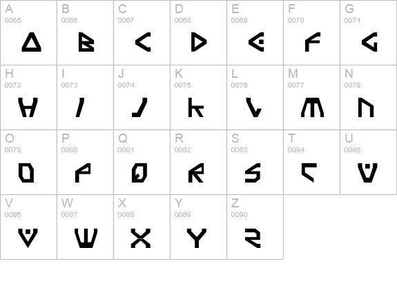 Terra Firma uppercase A-Z preview