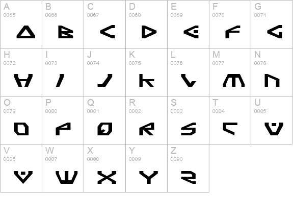 Terra Firma Expanded uppercase A-Z preview