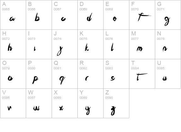 test uppercase A-Z preview