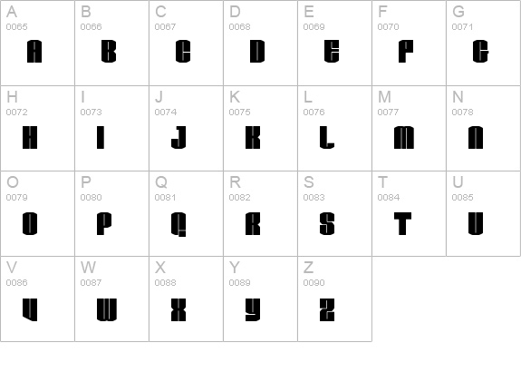 test1 uppercase A-Z preview