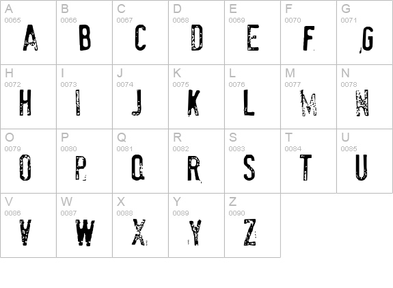 Testerus uppercase A-Z preview