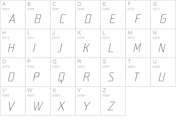 Teuton Weiss Italic uppercase A-Z preview